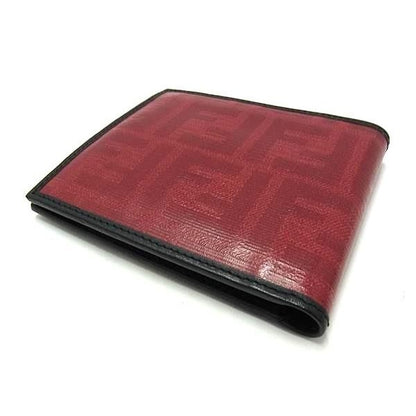 Fendi Zucca Folded Wallet in Red and Black Fh2646 — view 2