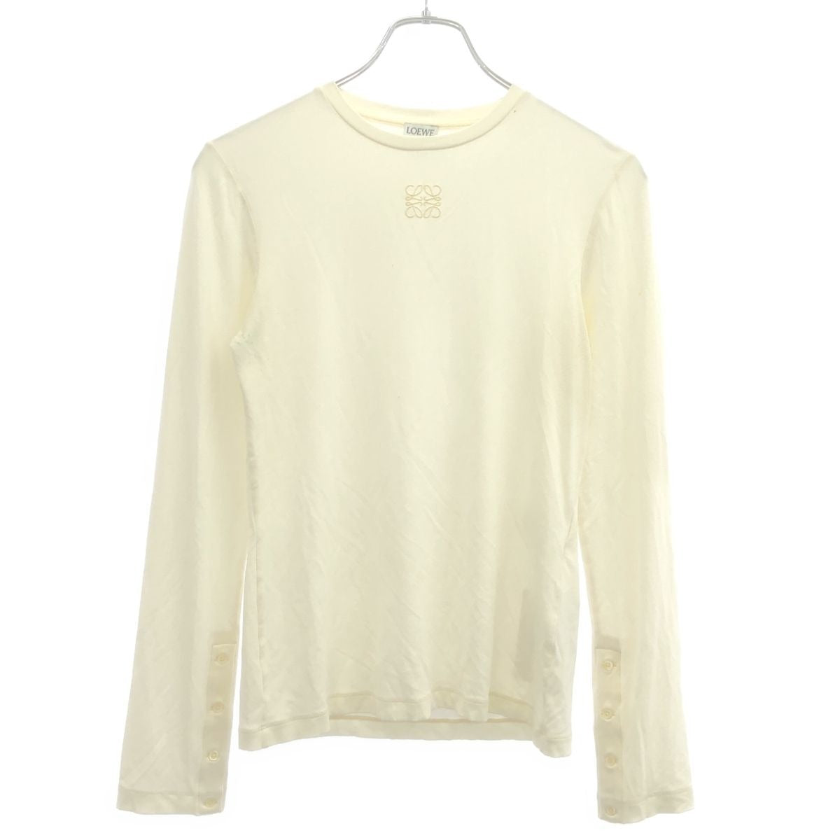 Loewe Anagram Long Sleeve Top Ivory
