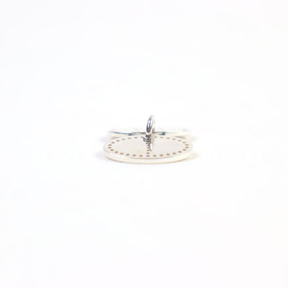 Hermes Eclipse Evelyn Ag925 H Logo Motif Perforated Oval Pendant Top Silver