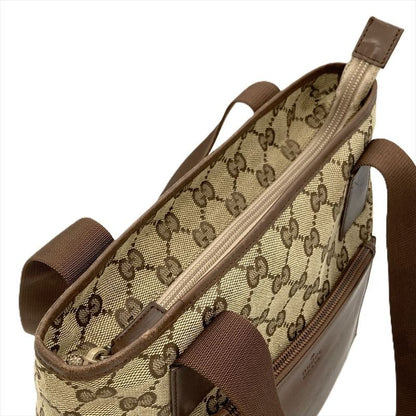 Gucci Tote Bag GG Canvas Leather Beige 019 0402 Women