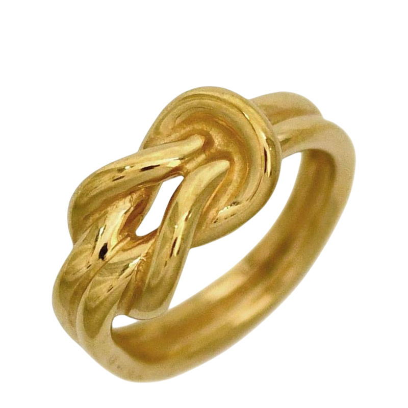 Hermes Scarf Ring Gold Vintage GP Used Hermes