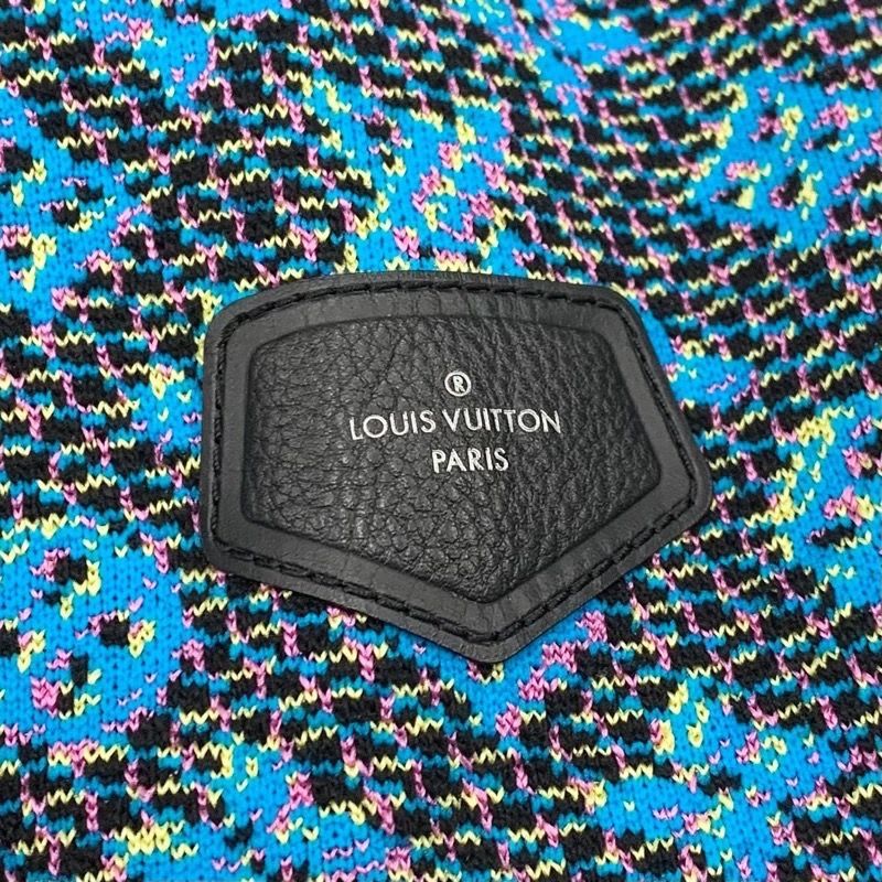 Louis Vuitton Outer Jacket Blouson Monogram Zip Up Black Blue