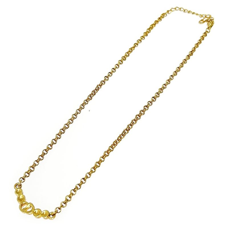 Christian Dior GP Rhinestone CD Logo Necklace Women 335704 Necklace