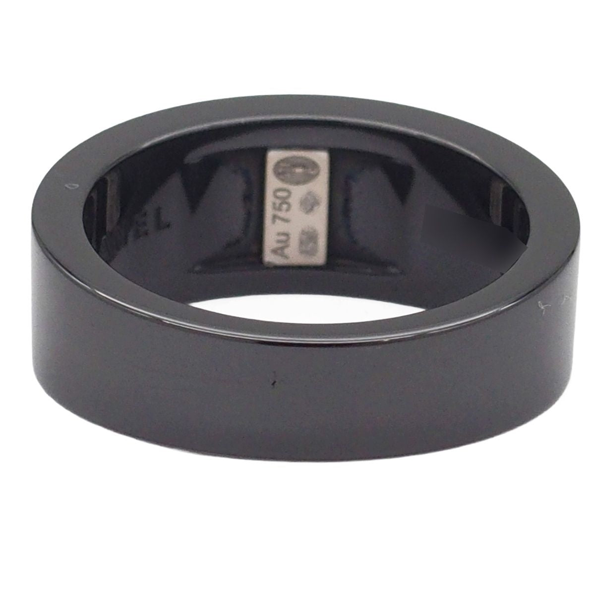 Chanel Cosmic Comet Ring Black White Gold Ceramic 18K Star Pave Diamond — view 4
