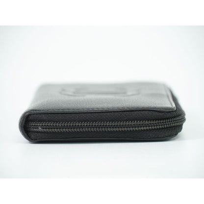 Chanel Coco Mark Round Zipper Long Wallet Caviar Leather — view 3