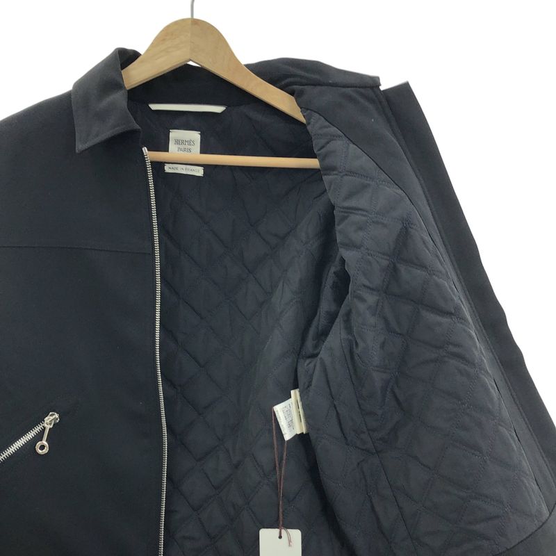 Hermes - Wool Gabardine Croazip Serie Button Jacket - 36 - Black - Women