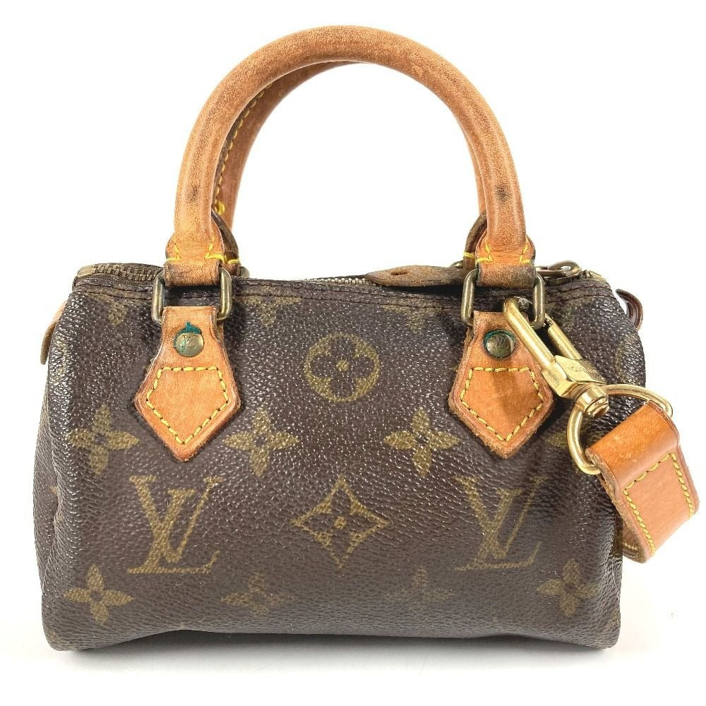 Louis Vuitton Shoulder Bag Mini Speedy Monogram Canvas Brown