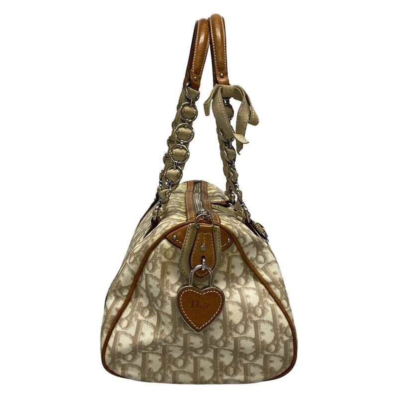 Dior/christian Dior Handbag Romantictrotter Lcs44706 Ivory X Beige X Brown