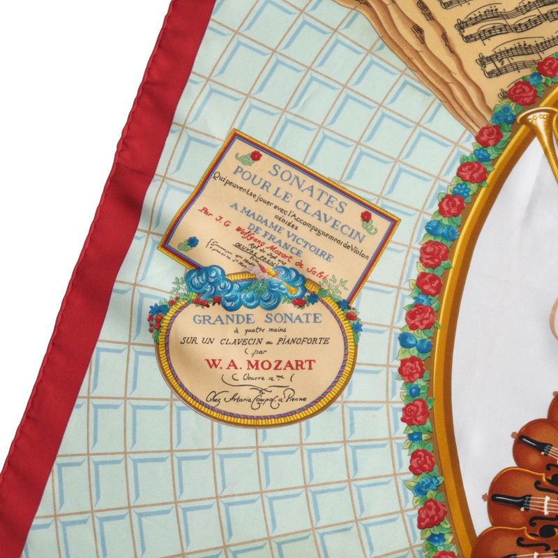 Hermes Wolfgang Amadeus Mozart Hymn To Mozart Carré 90 Scarf Silk Twill Square