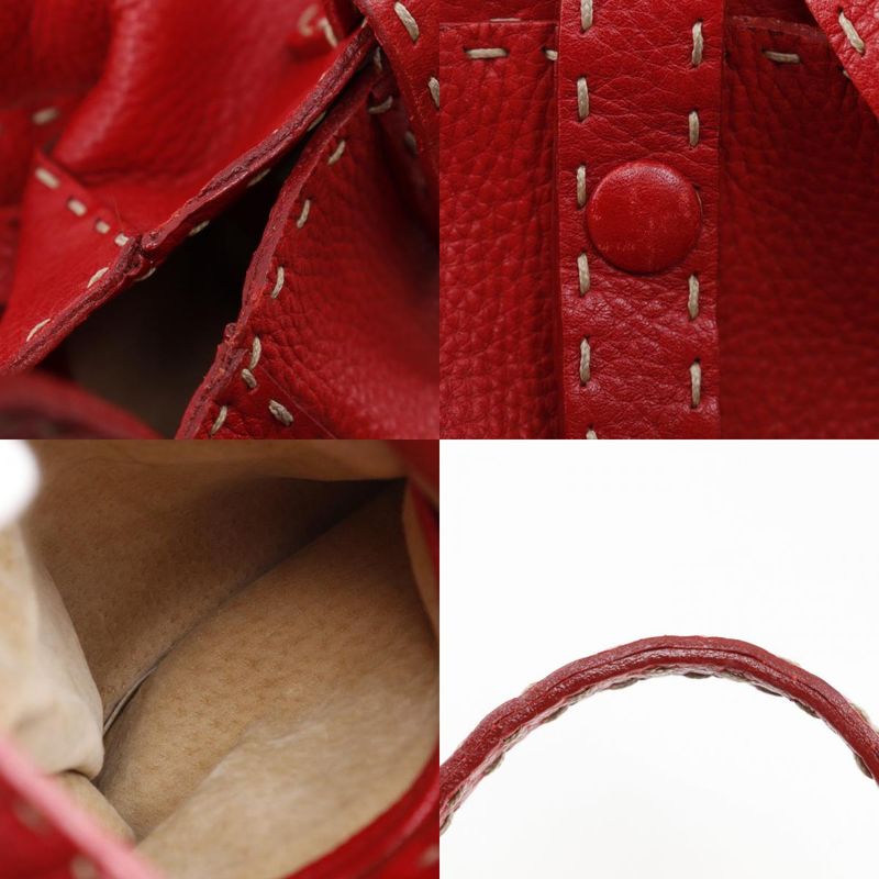 Fendi Selleria Leather Red Women's Handbag