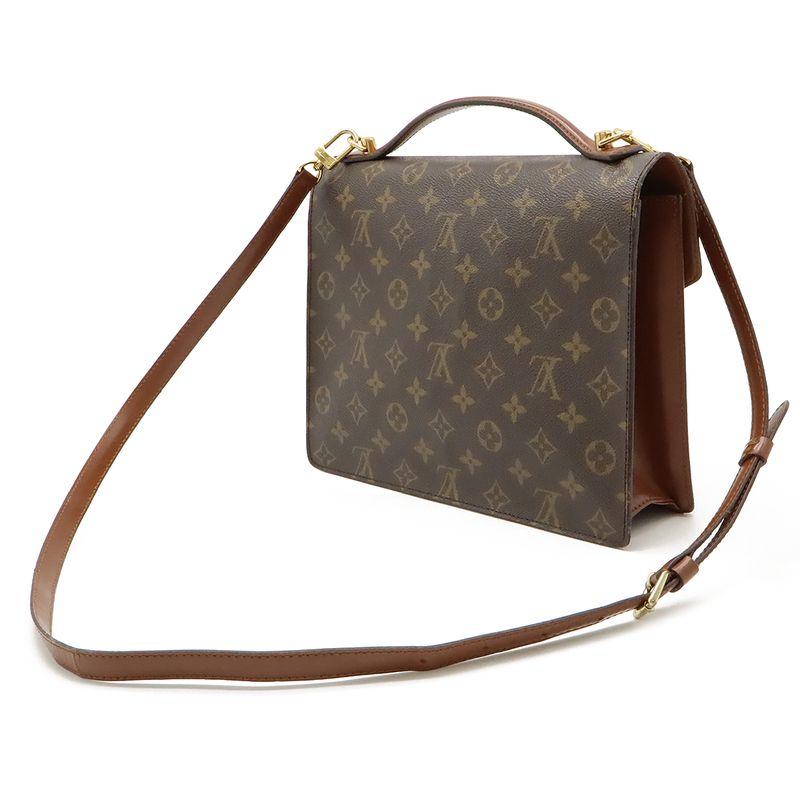 Louis Vuitton Monogram Monceau 28 Second Bag Handbag Business Bag 2WAY Shoulder