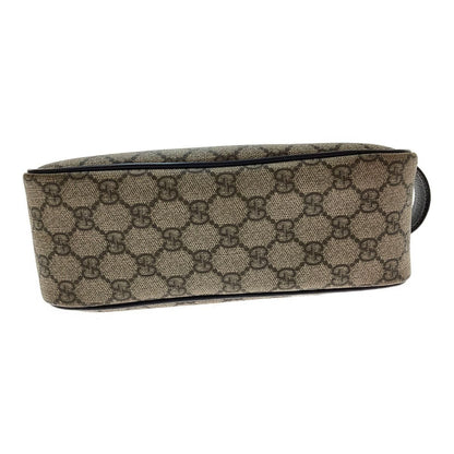 Gucci Second Bag GG Supreme Leather PVC Coating Beige Brown 131224