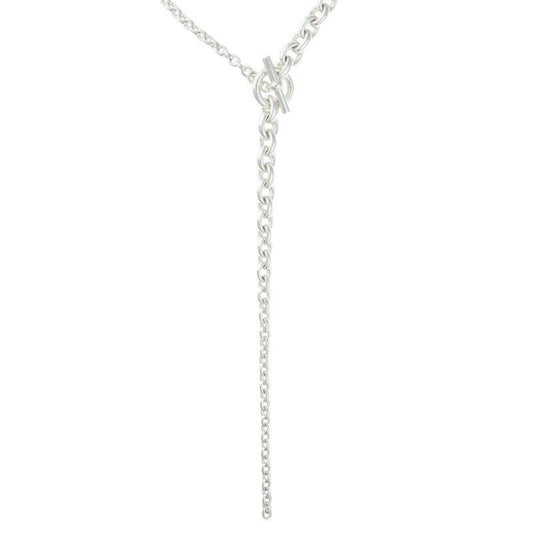 Hermes Crescendo Cles Silver Necklace Men Long