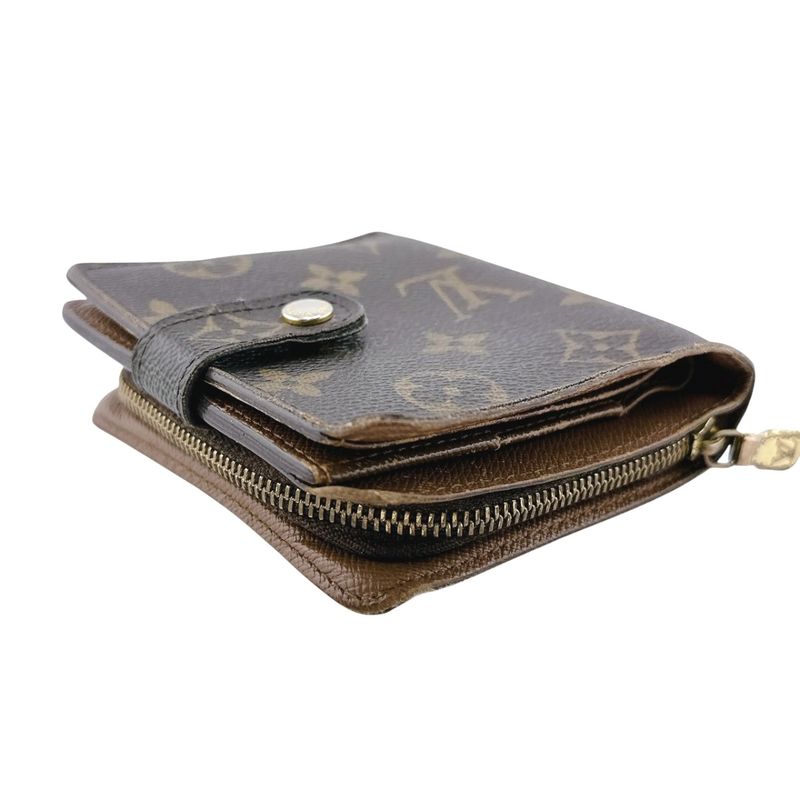 Louis Vuitton M61667 Monogram Compact Zipped Wallet With Zipped Card Pocket