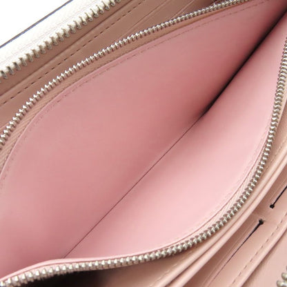 Louis Vuitton Long Wallet Zippy Wallet Monogram Mahina Pink and White Silver