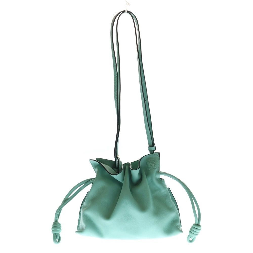 Loewe Flamenco Clutch Mini Shoulder Bag Mint Green Leather