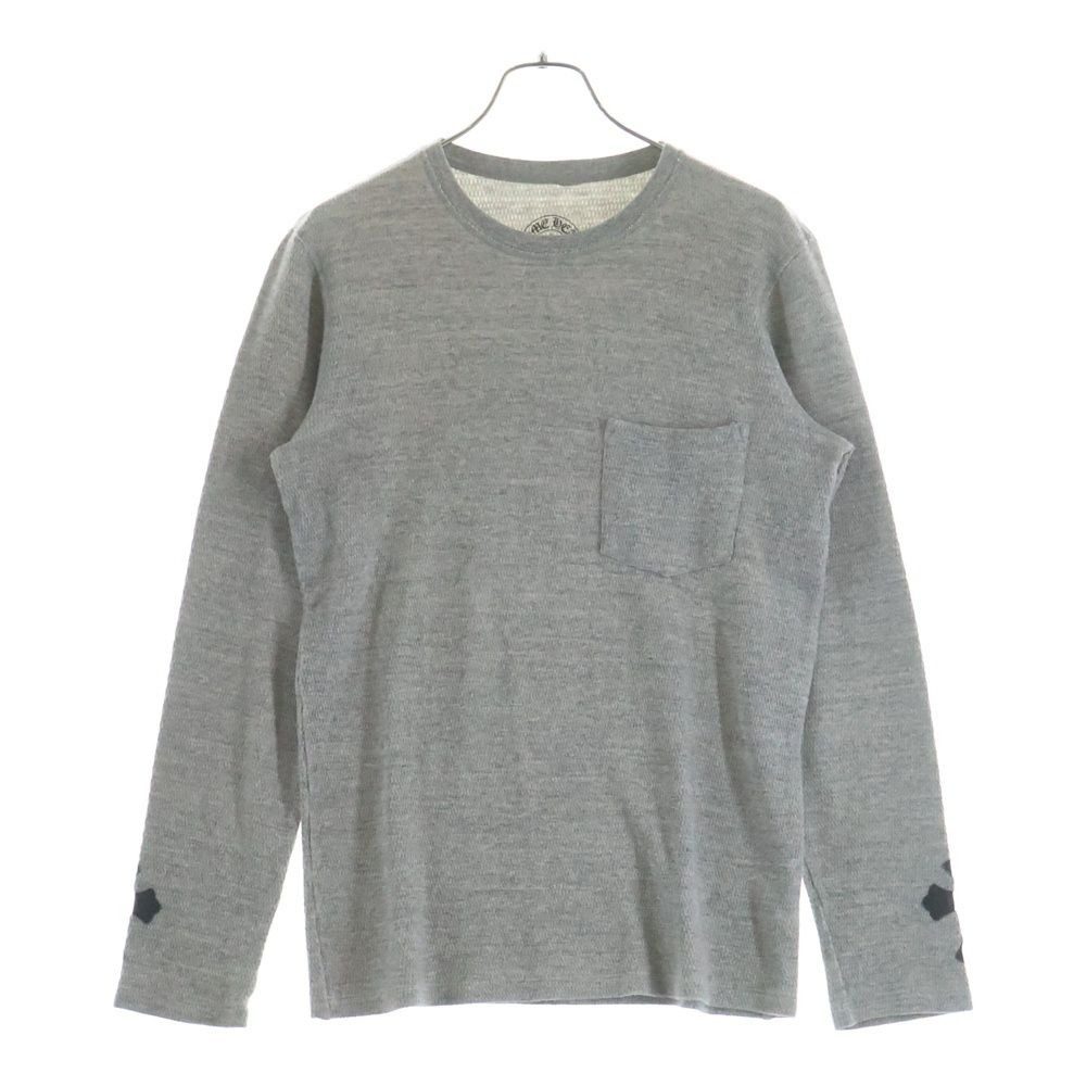 Chrome Hearts Vintage Thermal L S Sleeve Cross Patch Crew Neck Long T-Shirt