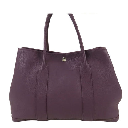 Hermes Garden Party PM Cassis Silver Fjord Handbag