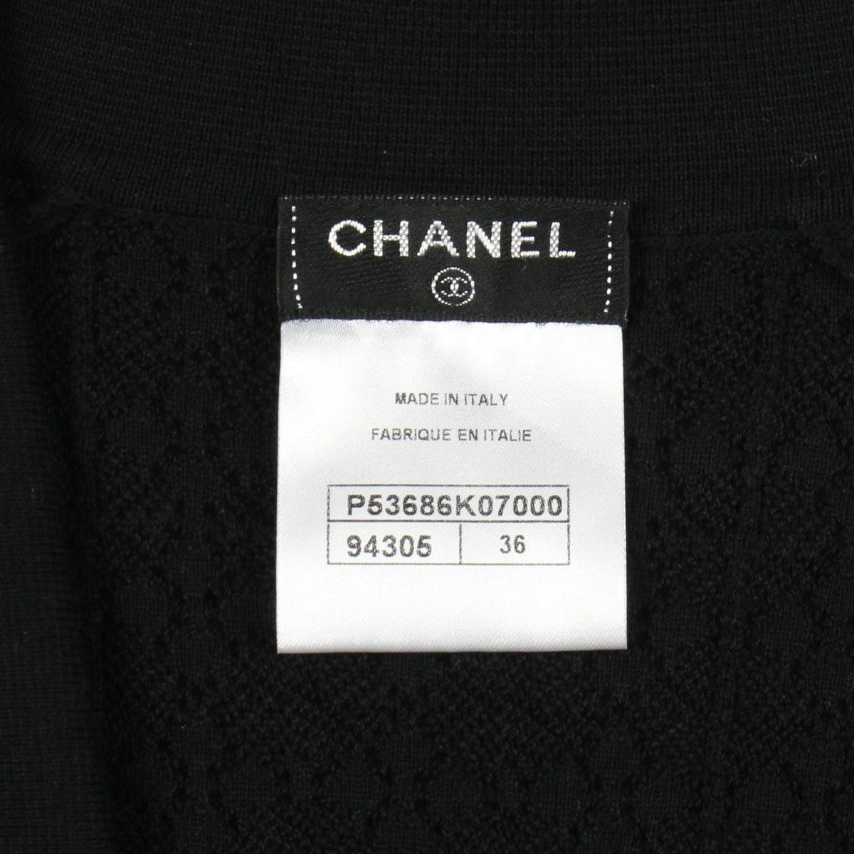 Chanel Dress CC Logo Button Pearl Cotton Nylon Knit — view 3