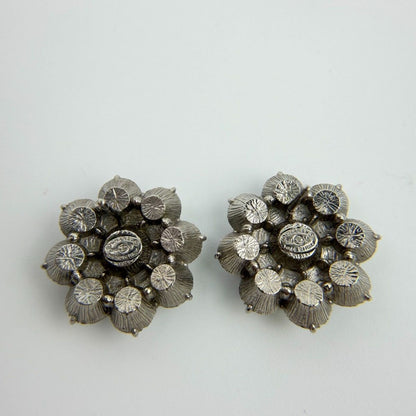 Chanel CC Logo Earrings Silver Vintage — view 7