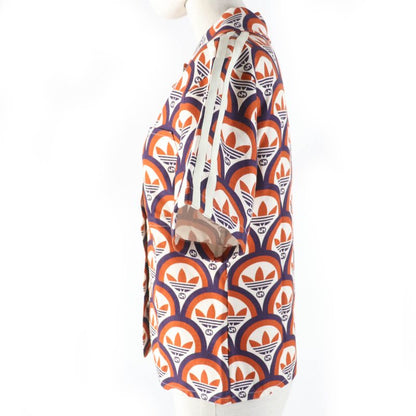 Gucci×adidas 703002 Trefoil Logo Total Short Sleeve Shirt Orange 36 Made In