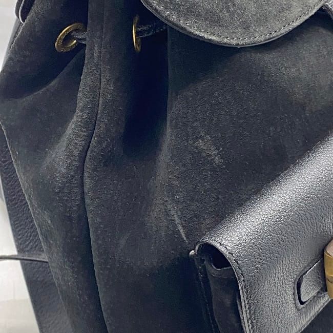 Gucci Backpack Black Bamboo 003 2058 0016 Excellent Condition