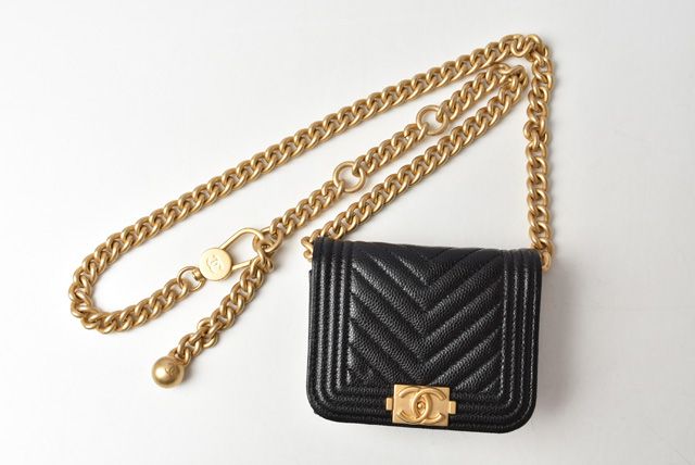 Chanel Belt Bag Coin Case Chain Pouch Boy Chanel
