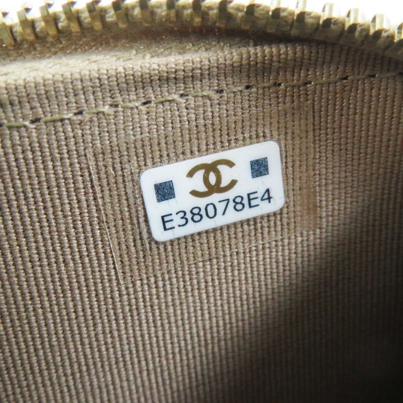 CHANEL Ap1650 Timeless Classic Caviar Skin Coin Purse / Coin Case Beige