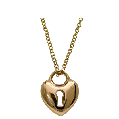 Tiffany & Co Necklace Heart Lock Yellow Gold YG