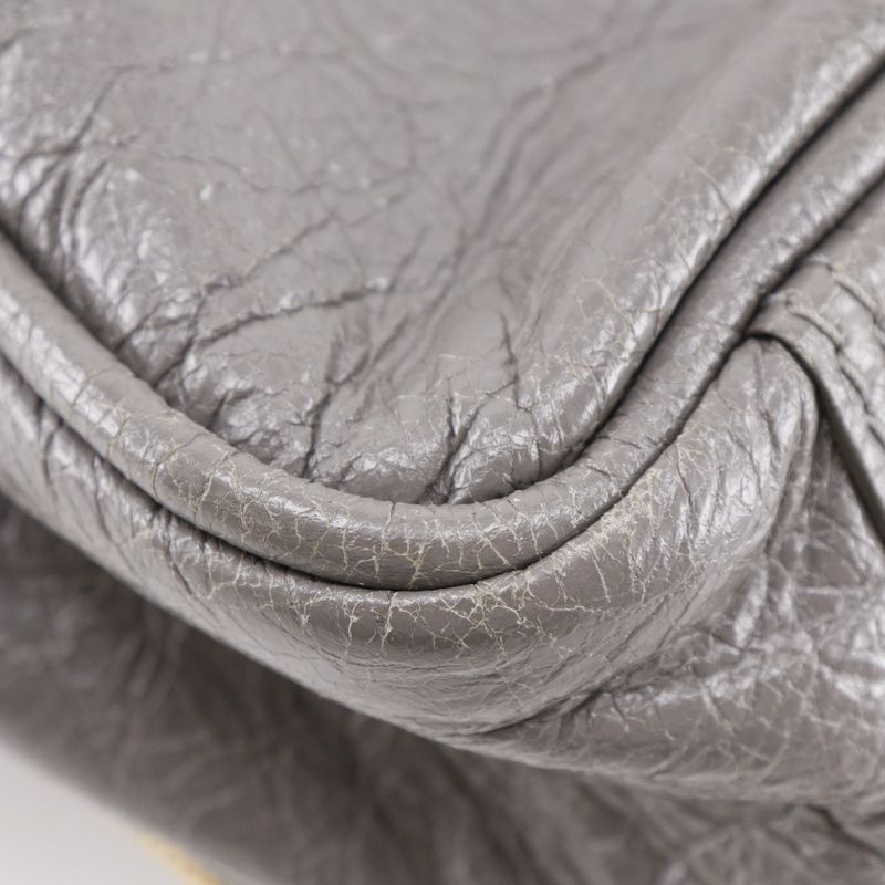 Balenciaga Blanket Square S 2WAY Shoulder 466541 Leather Gray Women's Handbag