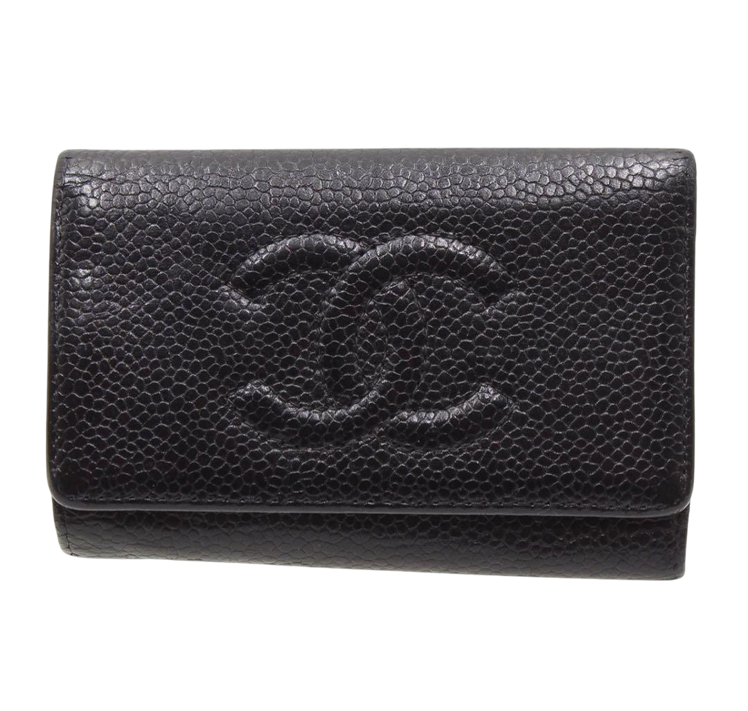 Chanel Coco Mark Caviar Skin 6-ring Key Case