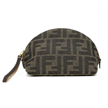 Fendi Pouch Brown FF Jacquard Fabric