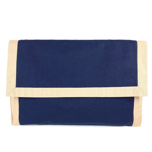 Hermes Clutch Bag Tapidocel Big Oversize D Cotton Navy