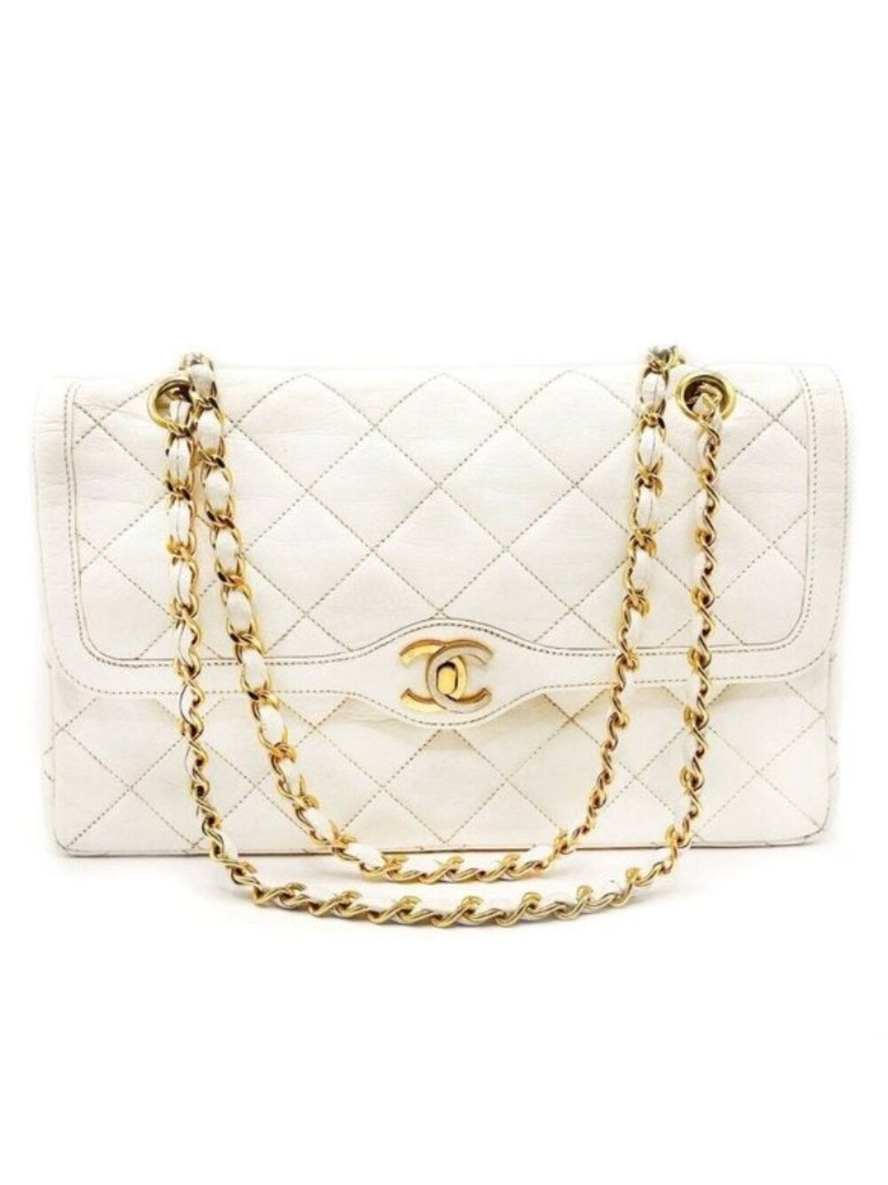 Chanel Chanel CC 24K Paris Limited Double Flap Bag Lambskin Quilted Chain
