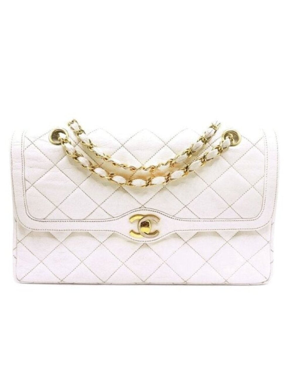 Chanel Chanel CC 24K Paris Limited Double Flap Bag Lambskin Quilted Chain