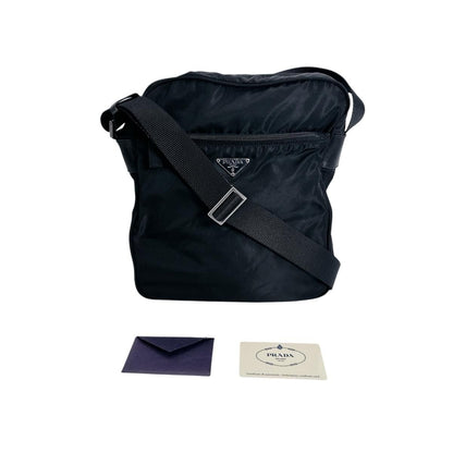 Prada Bt0168 Crossbody Body Bag Triangle Logo Shoulder Black