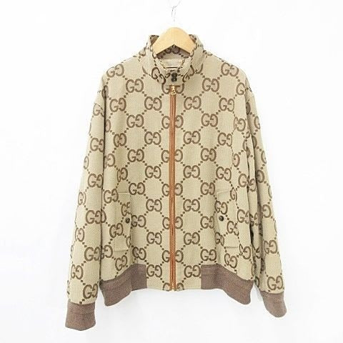 Gucci Jumbo GG Canvas Jacket Blouson Pattern Z8 avs Large Size Brown