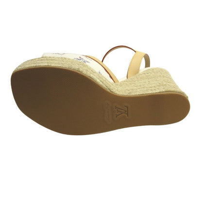 Unused 24ss Louis Vuitton Helios Line Wedge Sandals Espadrilles Monogram 1acsfr