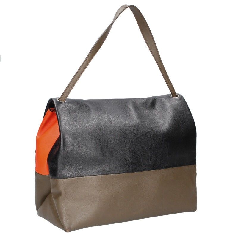 Celine Allsoft 17218 Leather Shoulder Bag With Pouch Women