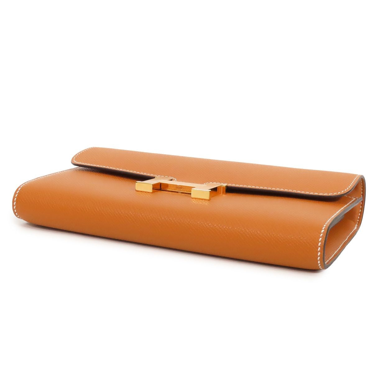 Hermes Constance Long to Go Toffee Gold Epsom Wallet Shoulder Bag — view 3