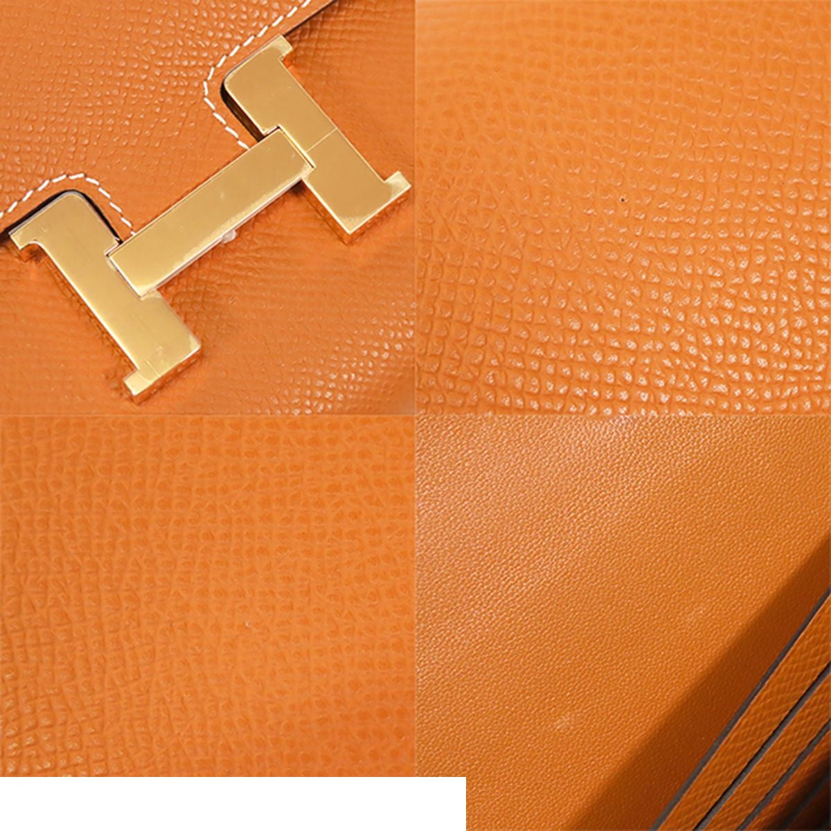 Hermes Constance Long to Go Toffee Gold Epsom Wallet Shoulder Bag — view 8