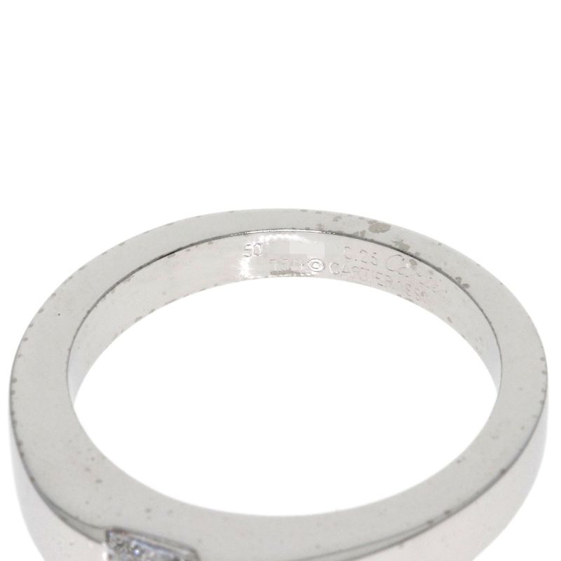 Cartier Tank Diamond #50 Ring 18K White Gold Ladies