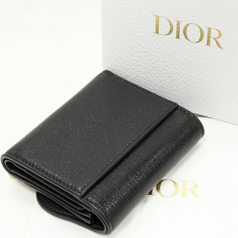 Dior Trifold Wallet With Coin Purse Bifold Wallet Saddle Lotus Wallet In