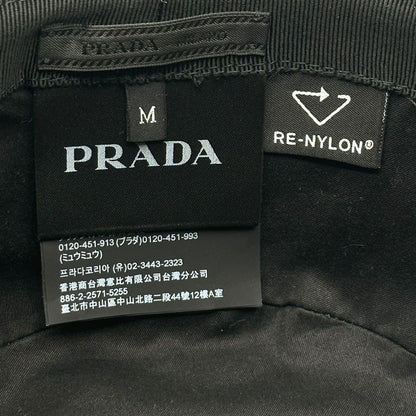 Prada 2023 "re-Nylon" Triangle Logo Bucket Hat Triangle Logo Re-Nylon Bucket