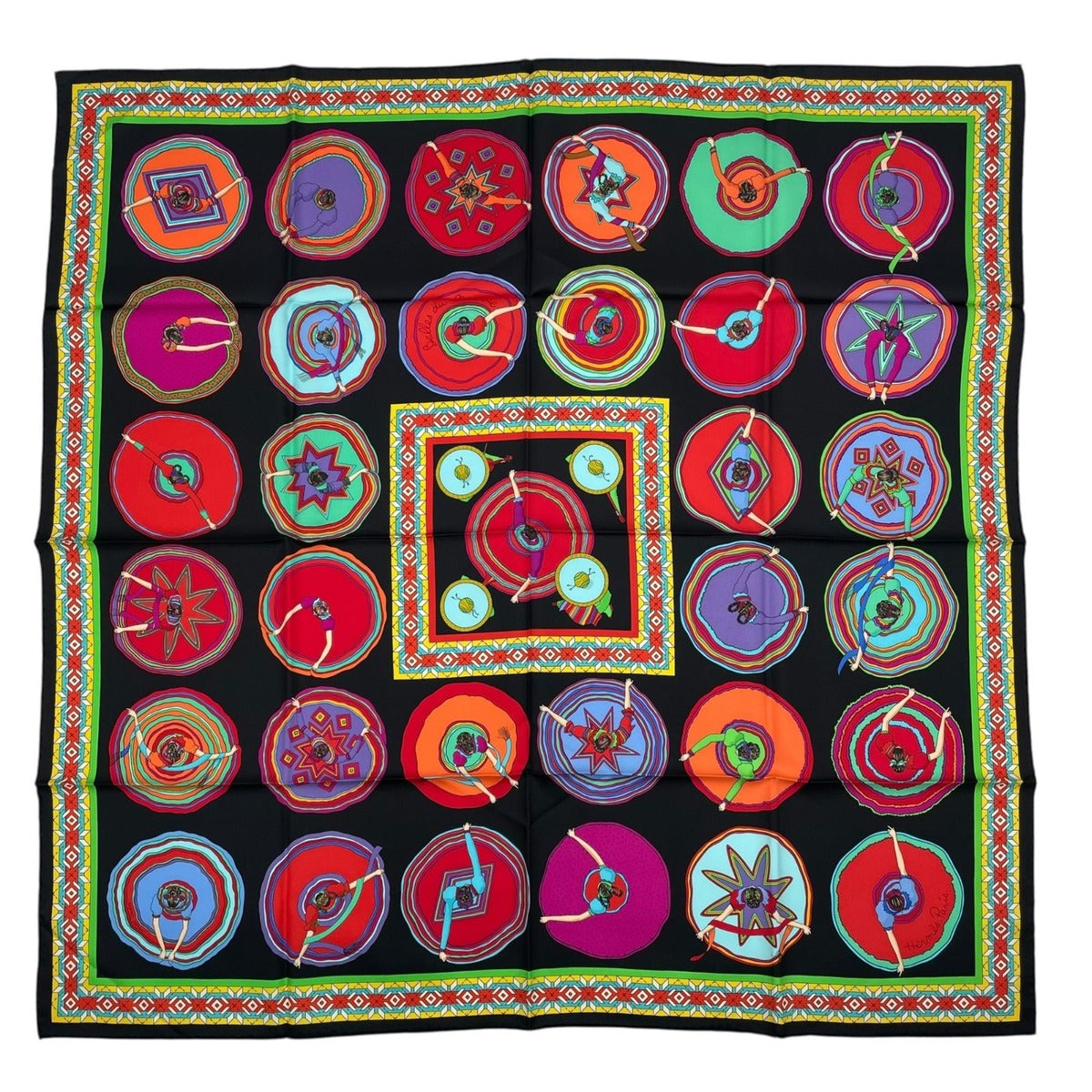 Hermes Scarf Carre 90 100% Silk Millefleurs du Mexique Beautiful Mexican — view 2