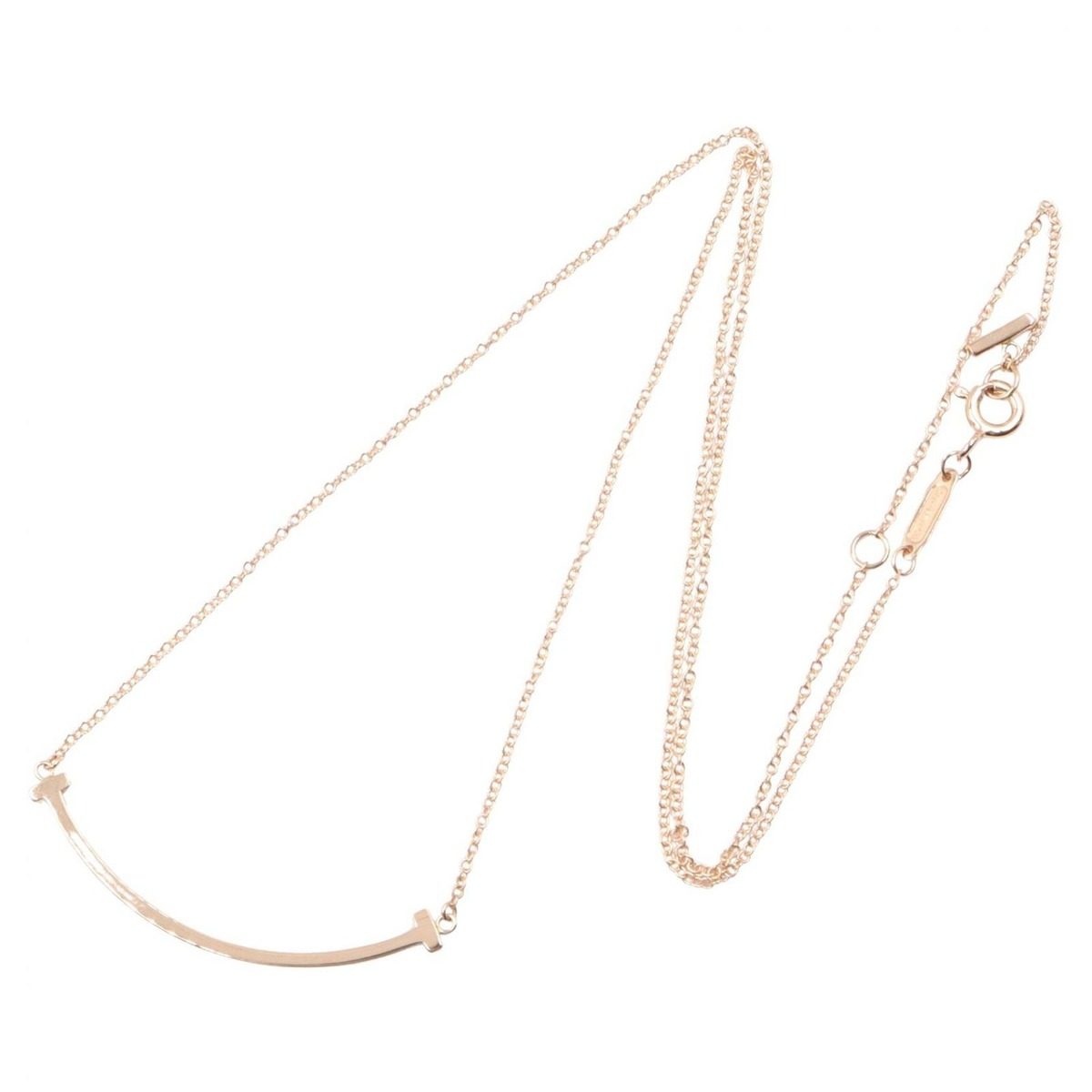 Tiffany & Co Necklace T Smile Small 40 45.5 cm 18k Pink Gold — view 2