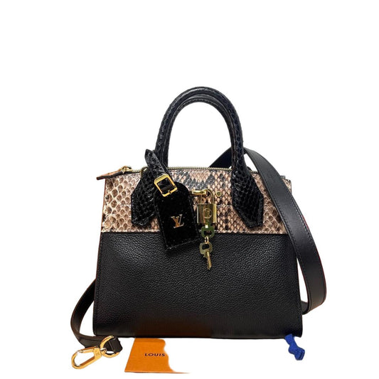 Louis Vuitton Taurillon City Steamer Handbag with Receipt