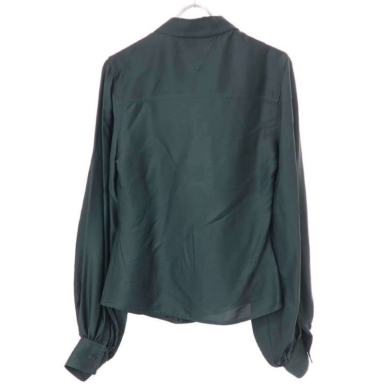 Bottega Veneta Silk-Blend Flared Sleeveless Viscose Shirt 708324 V21j0 Green 36