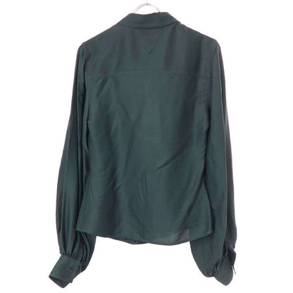 Bottega Veneta Silk-Blend Flared Sleeveless Viscose Shirt 708324 V21j0 Green 36