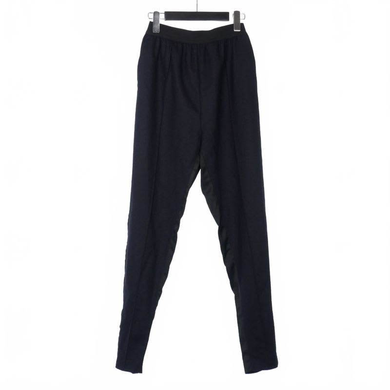 Celine Front And Back Switching Slim Wool Pants Slacks 34 Navy Black